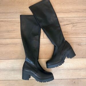 Madden Girl Tall Black Platform Boots